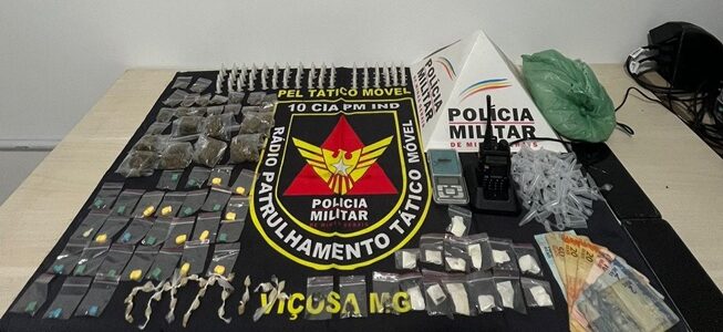 PM apreende drogas no Rebenta em Viçosa