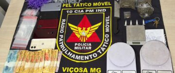 Mulher é presa em flagrante por tráfico de drogas no bairro Nova Era, em Viçosa