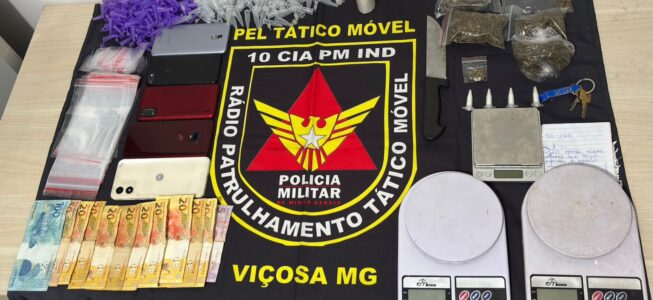Mulher é presa em flagrante por tráfico de drogas no bairro Nova Era, em Viçosa