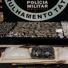 PM apreende grande quantidade de drogas e armas em operação no bairro Nova Era, em Viçosa