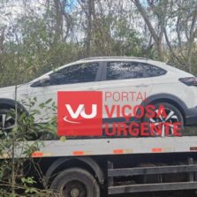 Polícia Militar localiza carro roubado na zona rural de Rodeiro