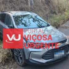 MG-280: Motorista perde o controle e capota veículo entre Viçosa e Paula Cândido