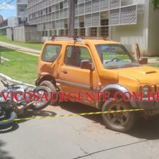 Motociclista fica ferido em acidente dentro no campus da UFV