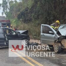 Teixeiras: Motorista morre e filha de 10 anos fica ferida em acidente