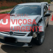Motorista colide contra poste próximo do laticínio da UFV