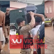 Vídeo: Homem é impedido de furtam caixa de som de comerciante atingido pela chuva em Ubá