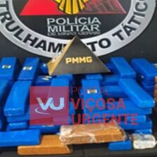 Polícia apreende 86 barras de maconha em Conselheiro Lafaiete e investiga a participação de Viçosenses