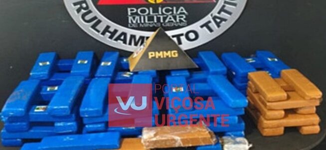 Polícia apreende 86 barras de maconha em Conselheiro Lafaiete e investiga a participação de Viçosenses