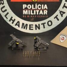 PM apreende armas de fogo após ocorrência de ameaça na zona rural de Viçosa