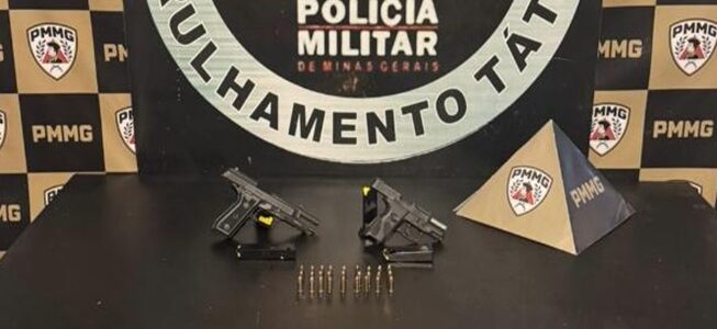 PM apreende armas de fogo após ocorrência de ameaça na zona rural de Viçosa