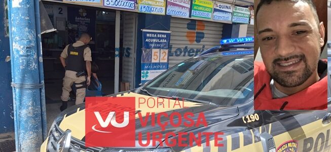 Homem é morto a tiros dentro de lotérica em Viçosa