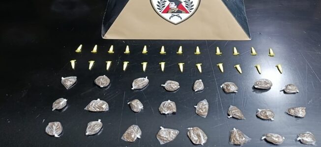 PM apreende drogas após suspeito fugir durante ação contra o tráfico em Ervália