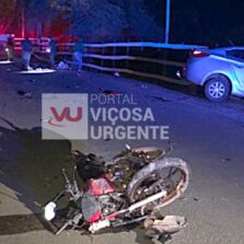Viçosa: Motoqueiro morre em acidente em acidente entre Cachoeirinha/Fundão