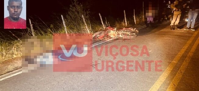 Jovem de Pedra do Anta morre em acidente de moto na região de Mariana
