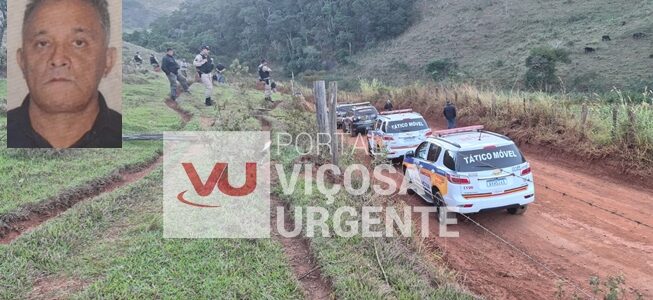 Homem é morto a tiros enquanto trabalhava na zona rural de Viçosa