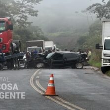 Piranga: Jovem de 18 anos morre em grave acidente envolvendo caminhões, carro e motocicleta