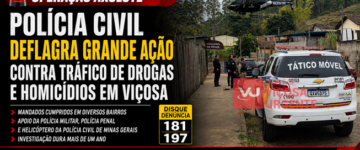 Operação Axolote: Polícia Civil deflagra grande ação contra tráfico de drogas e homicídios em Viçosa