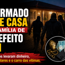 Trio armado invade residência e faz família de ex-prefeito refém durante assalto em Piraúba