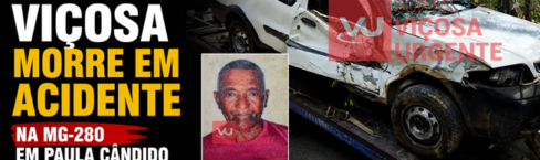 Morador de Viçosa morre em acidente na MG-280 em Paula Cândido