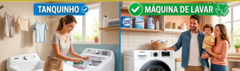 Tanquinho ou máquina de lavar: qual opção faz mais sentido para cada tipo de família?