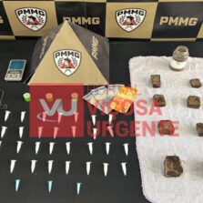 Dupla é presa por tráfico de drogas após perseguição policial em Viçosa