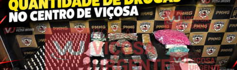 Homem é preso com grande quantidade de drogas no centro de Viçosa
