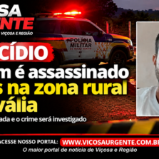 Homem é assassinado a tiros na zona rural de Ervália