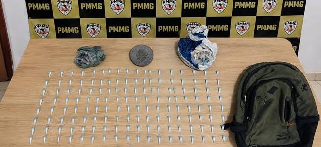 Polícia apreende 159 pinos de cocaína escondidos em bambuzal em Paula Cândido