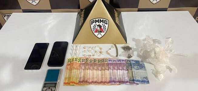 PM prende dois suspeitos de tráfico de drogas em distrito de Rio Casca