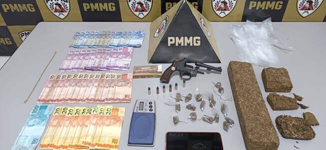 Foragido da justiça é preso com drogas e arma e Jequeri