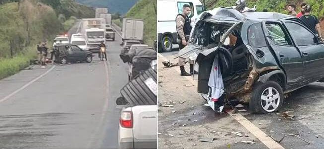 Duas pessoas morrem em acidente na rodovia que liga São Geraldo Visconde do Rio Branco